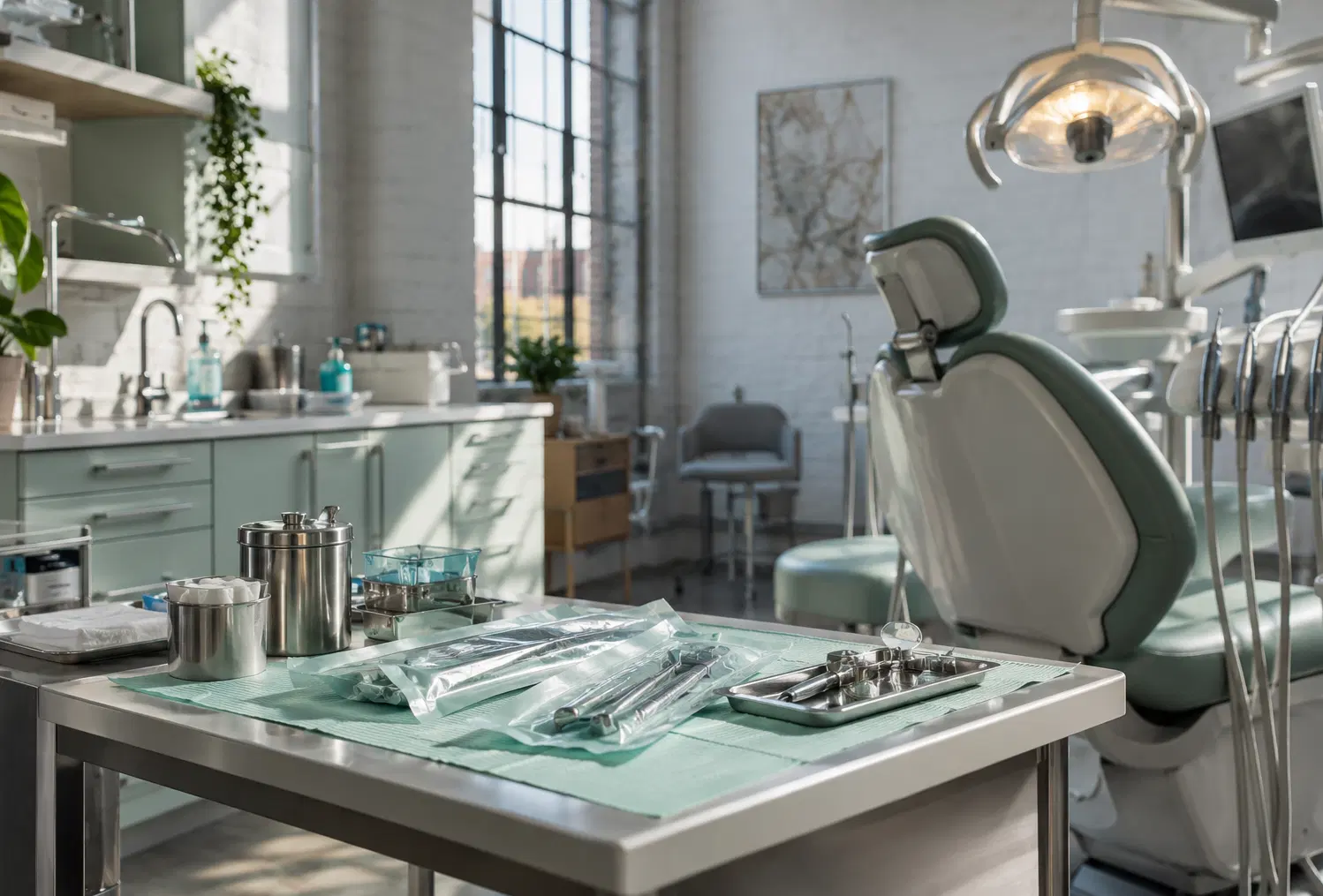 Illustration of dental practices and their working space